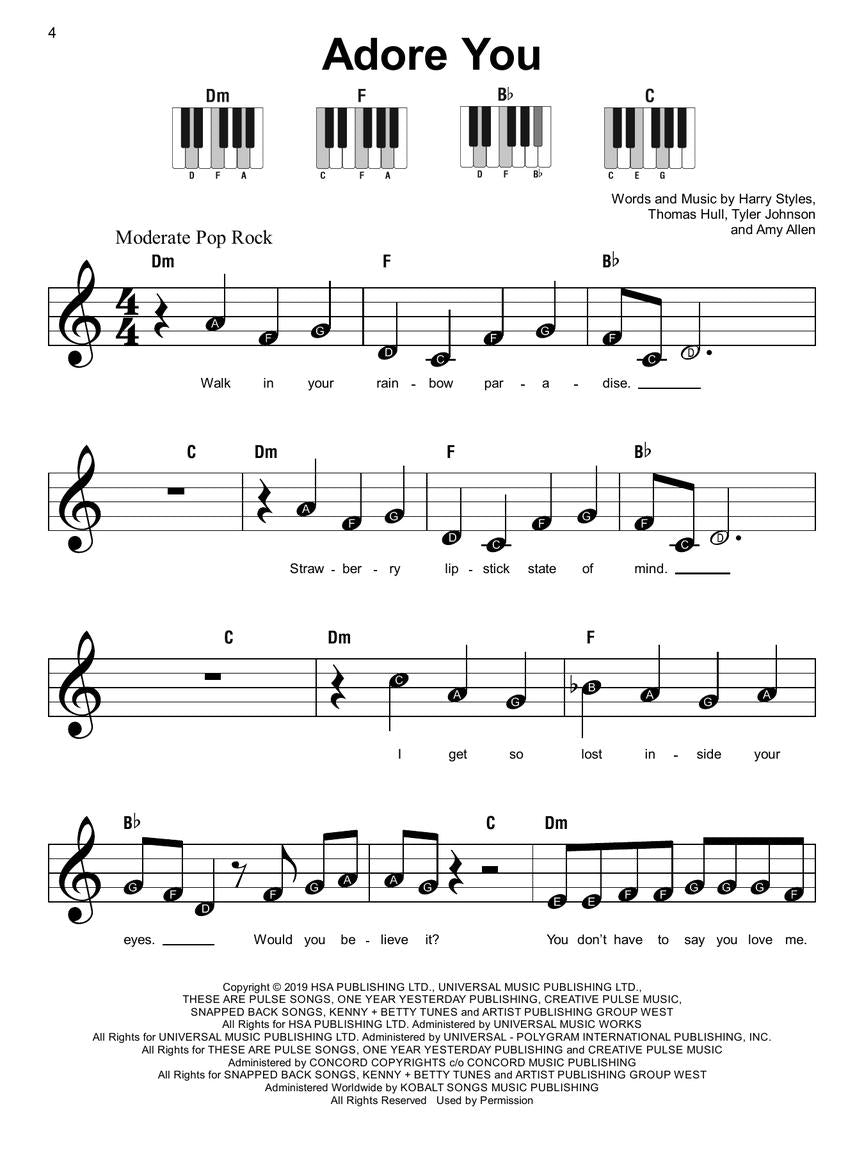 Chart Hits - Super Easy Piano Songbook