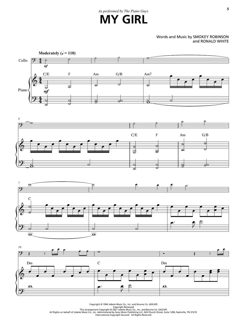 The Piano Guys - Chill For And Cello Book Songbooks