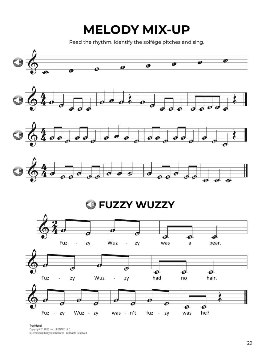 Hal Leonard - Sight Reading For Young Singers Book