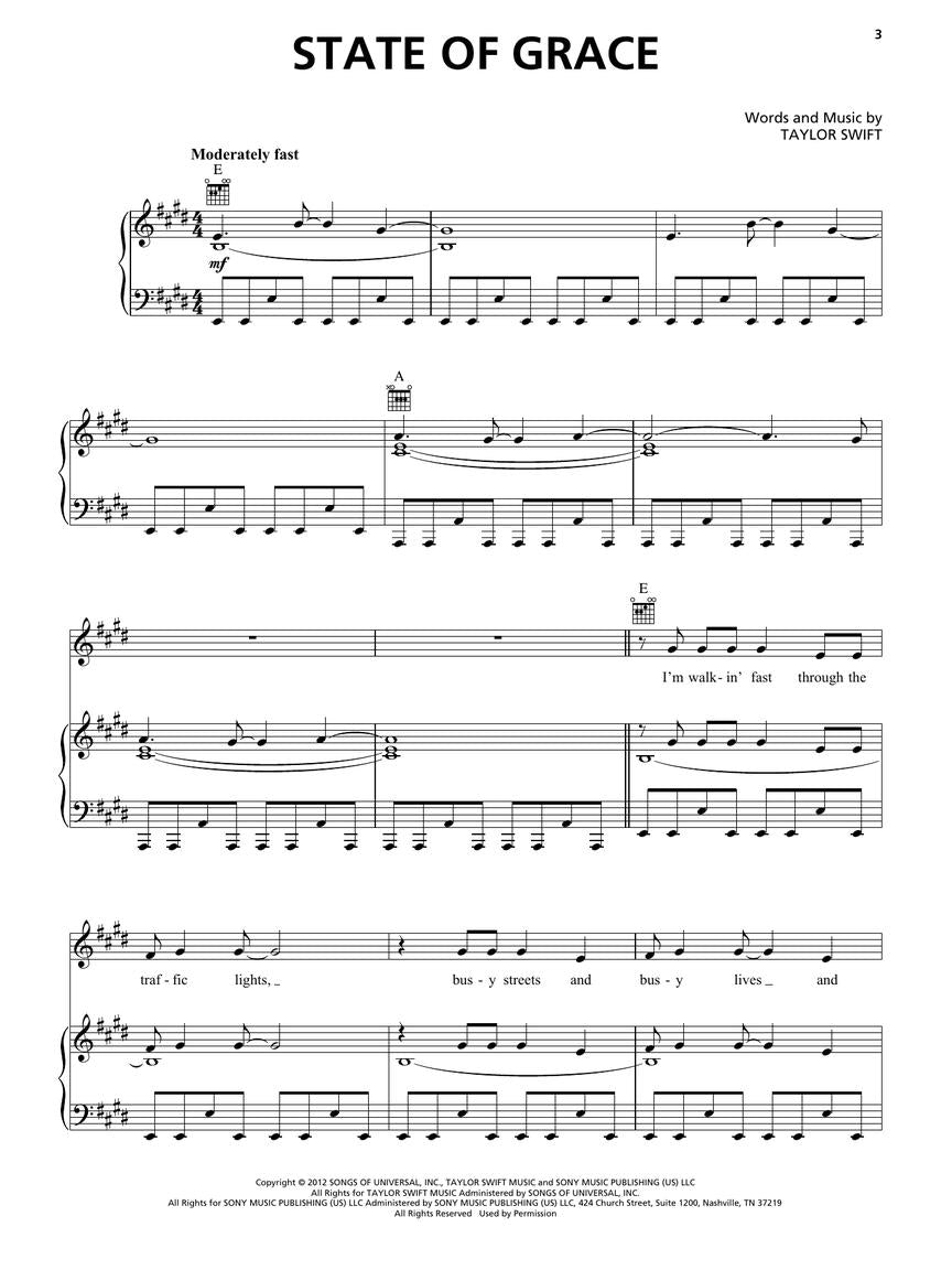 Taylor Swift - Red (Taylor's Version) Piano, Vocal & Guitar Songbook