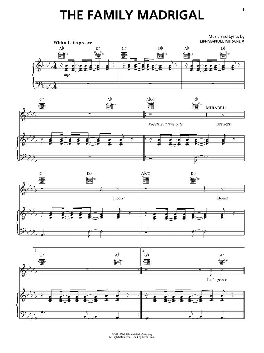 Encanto Movie Soundtrack PVG Songbook