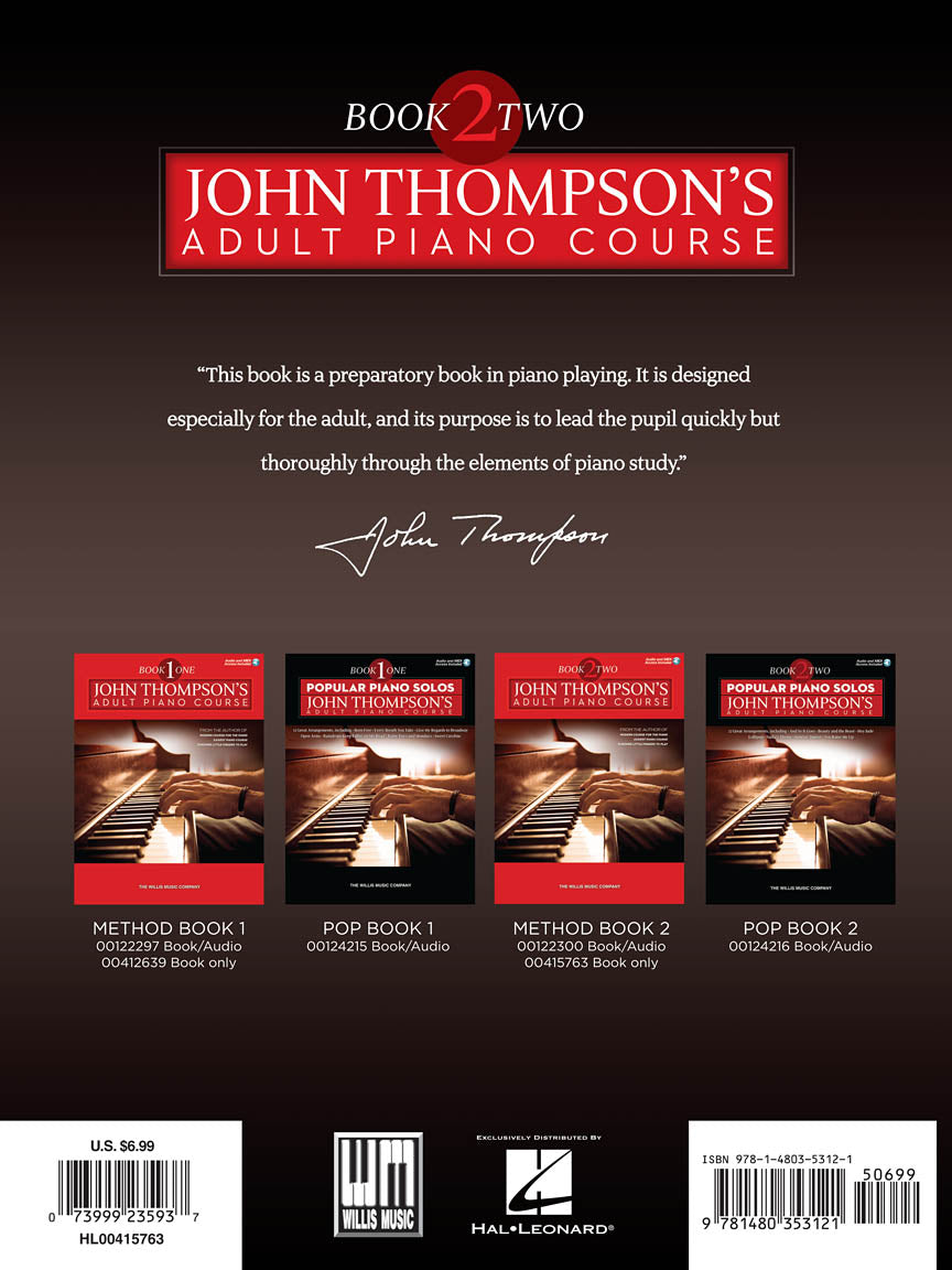 John Thompsons Adult Piano Course Book 2 (Book/Ola) & Keyboard