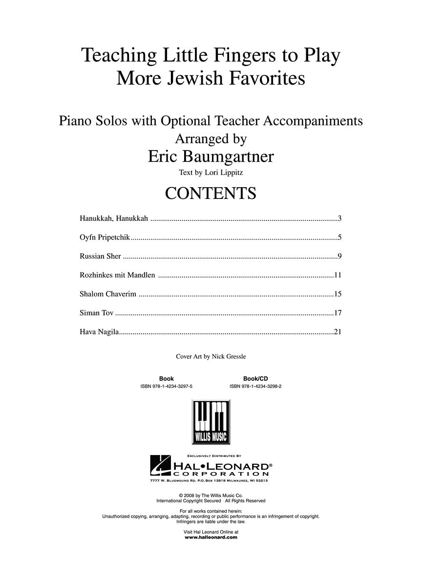 Teaching Little Fingers To Play - More Jewish Favorites Book