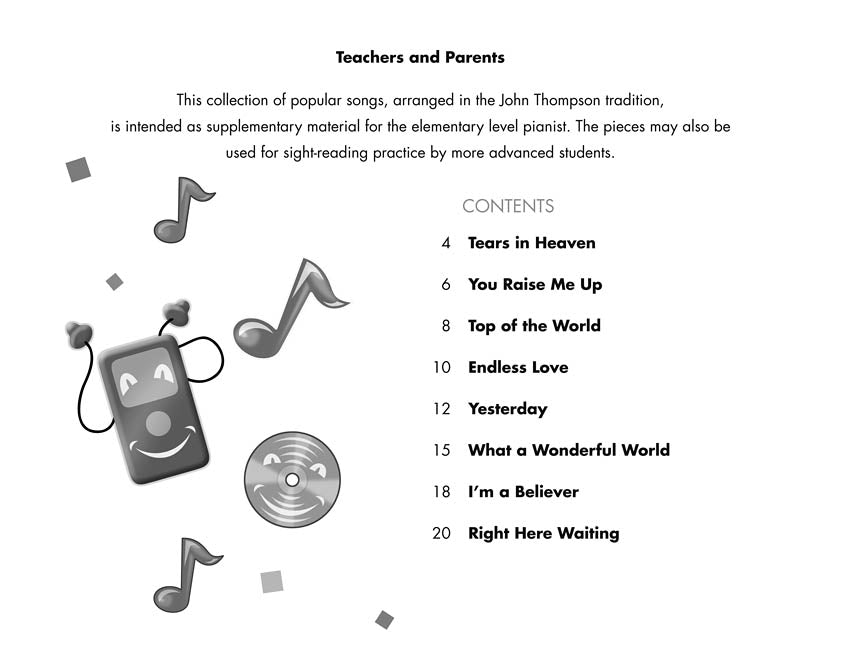 Easiest Piano Course - First Pop Songs Book