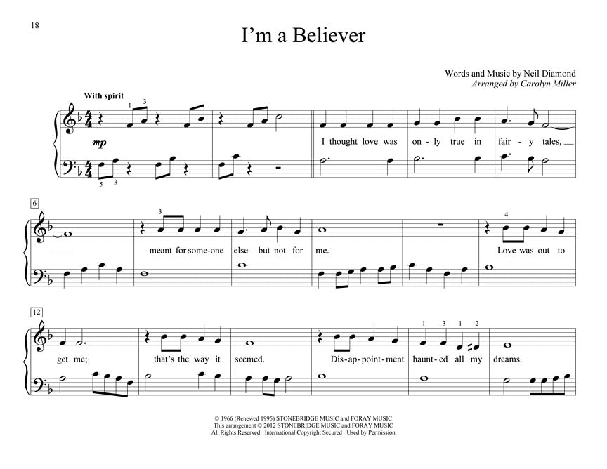 Easiest Piano Course - First Pop Songs Book