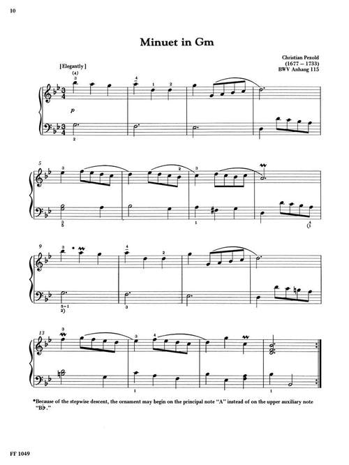 Faber Piano Literature - Selections from the Notebook for Anna Magdalena Bach Book