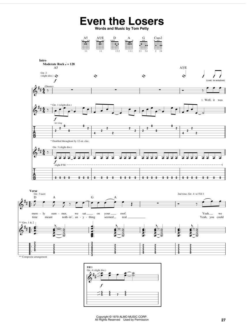Tom Petty - Definitive Guitar Collection Tab Book Songbooks
