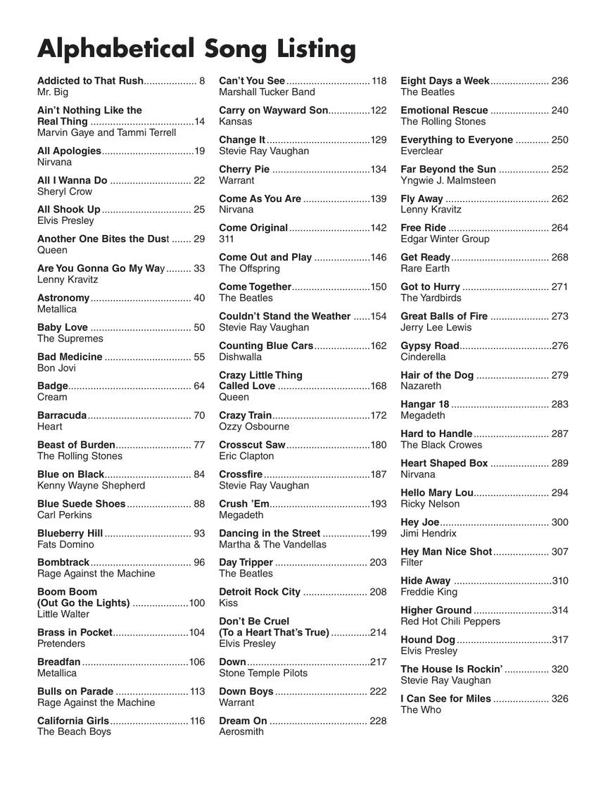 Bass Tab White Pages Songbook (200 Songs)