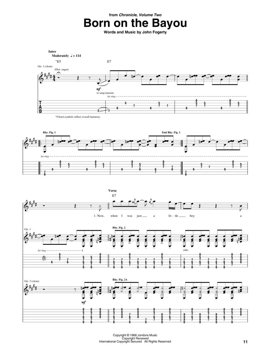 Best Of Creedence Clearwater Revival  - Guitar Tab Book