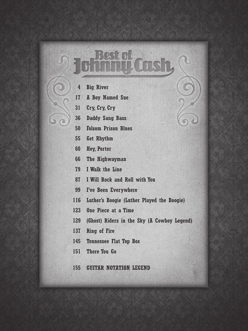 The Best Of Johnny Cash - Guitar Tab Book