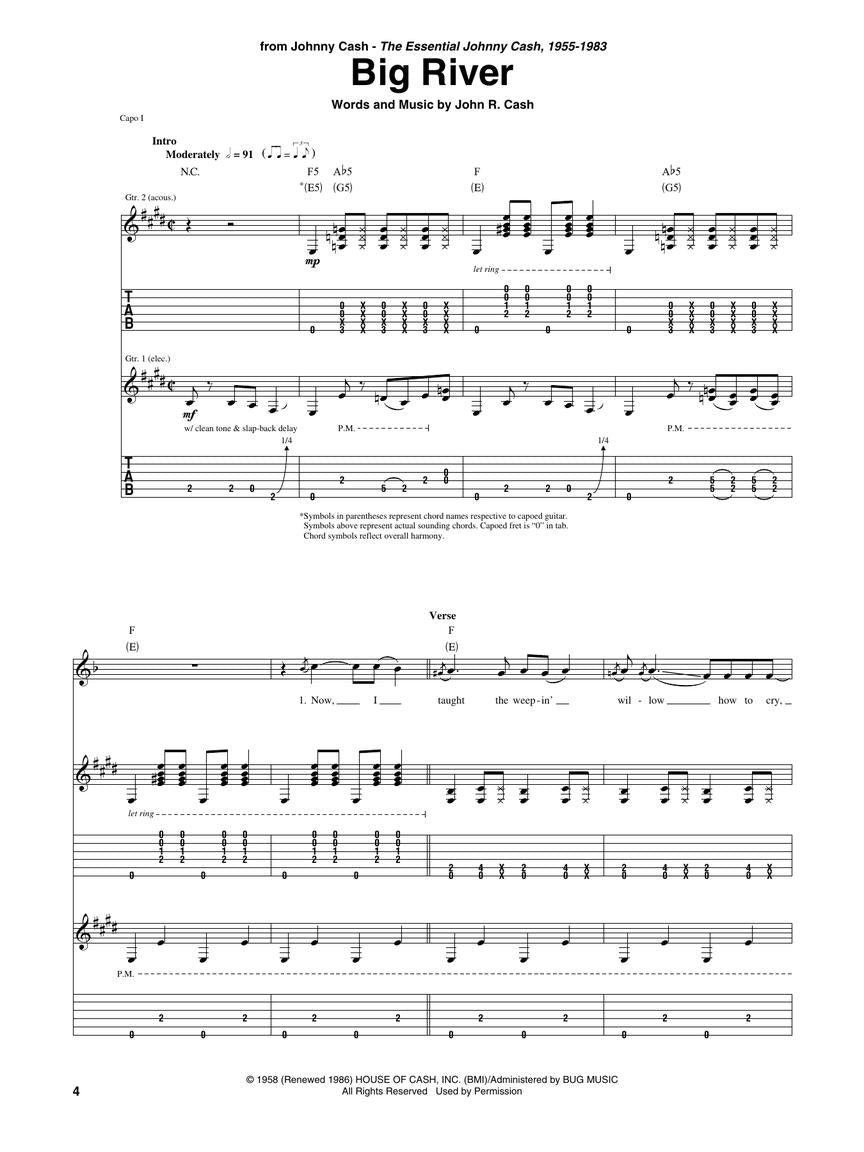 The Best Of Johnny Cash - Guitar Tab Book