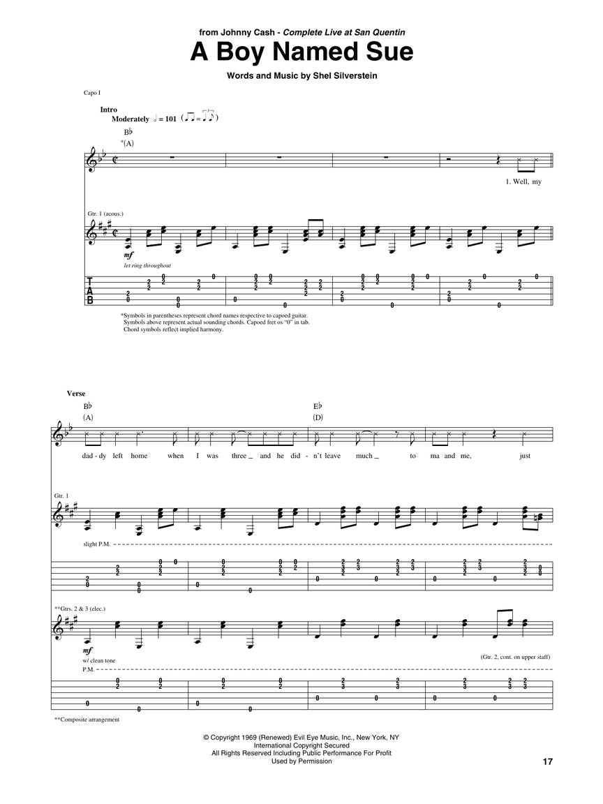 The Best Of Johnny Cash - Guitar Tab Book