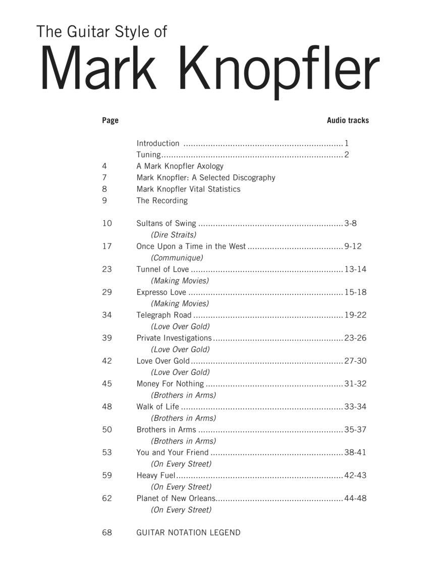 Guitar Styles Of Mark Knofler Signature Licks Book/Ola & Folk
