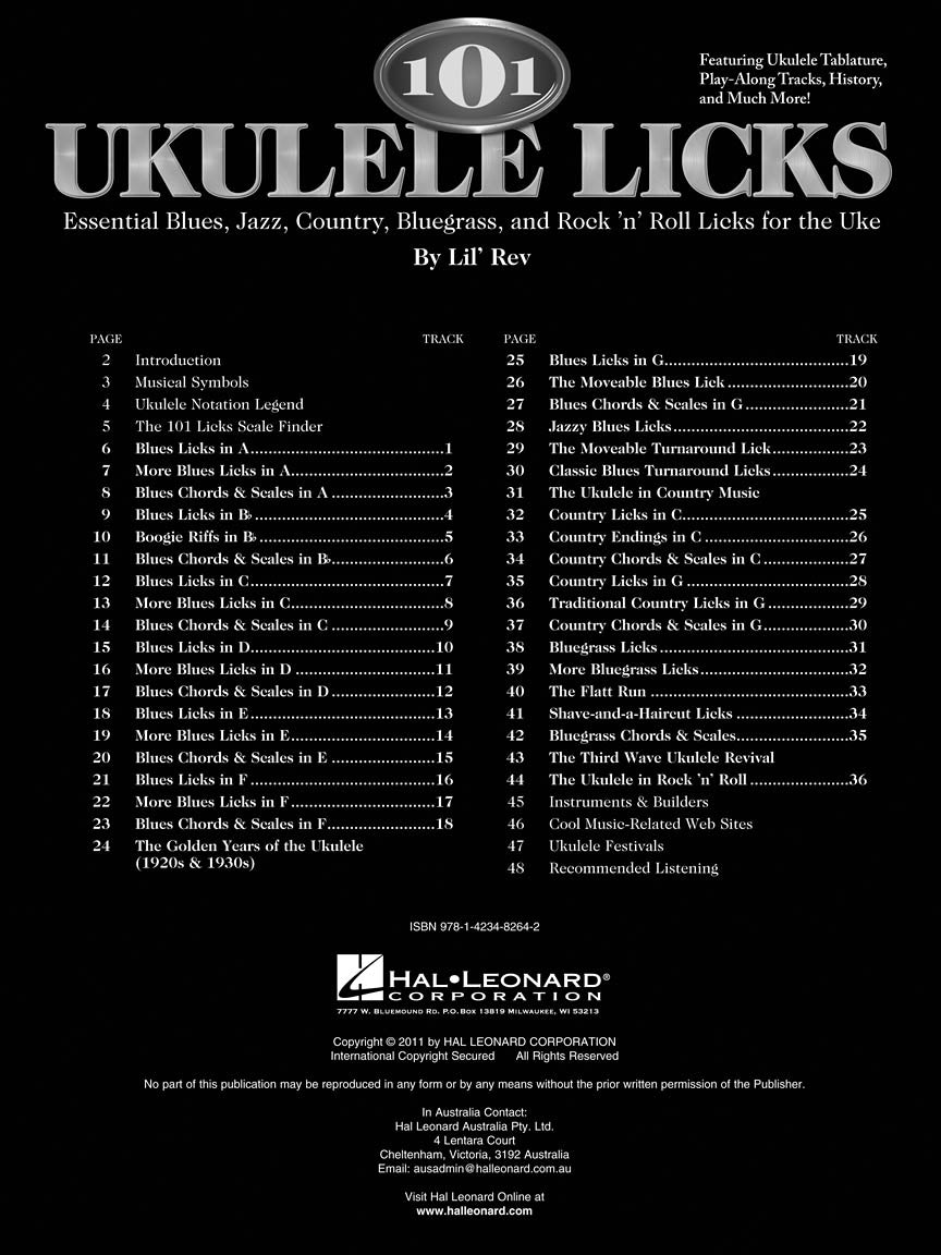 Hal Leonard - 101 Ukulele Licks Book/Ola