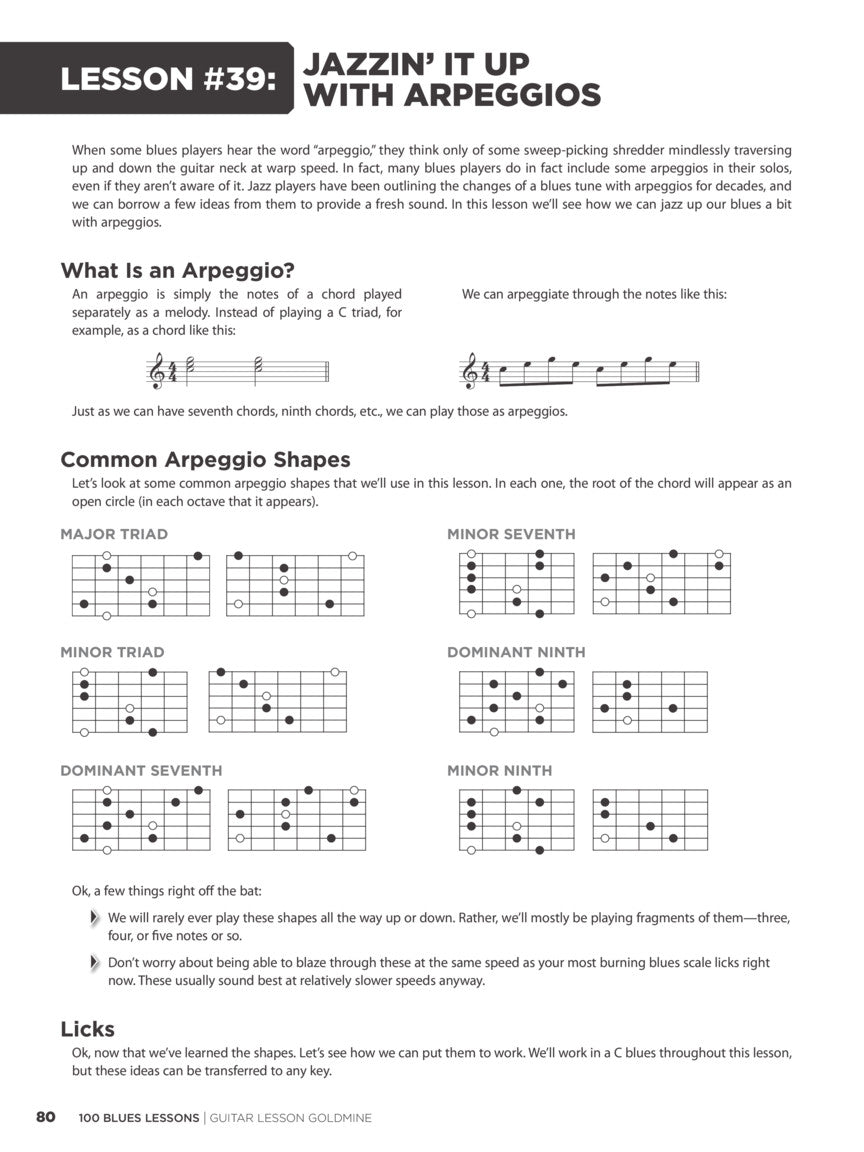 Guitar Goldmine - 100 Blues Lessons Book/Ola