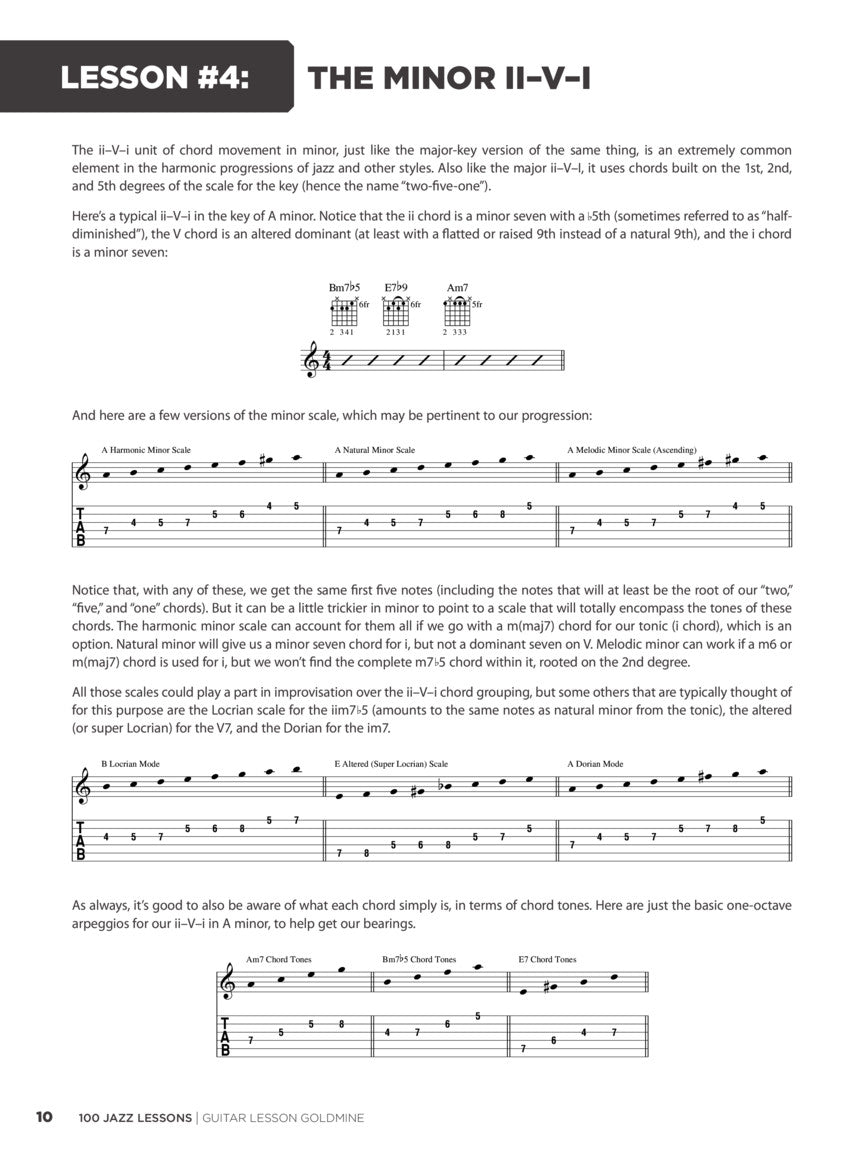 100 Jazz Guitar Lessons Goldmine Series Book/Ola & Folk