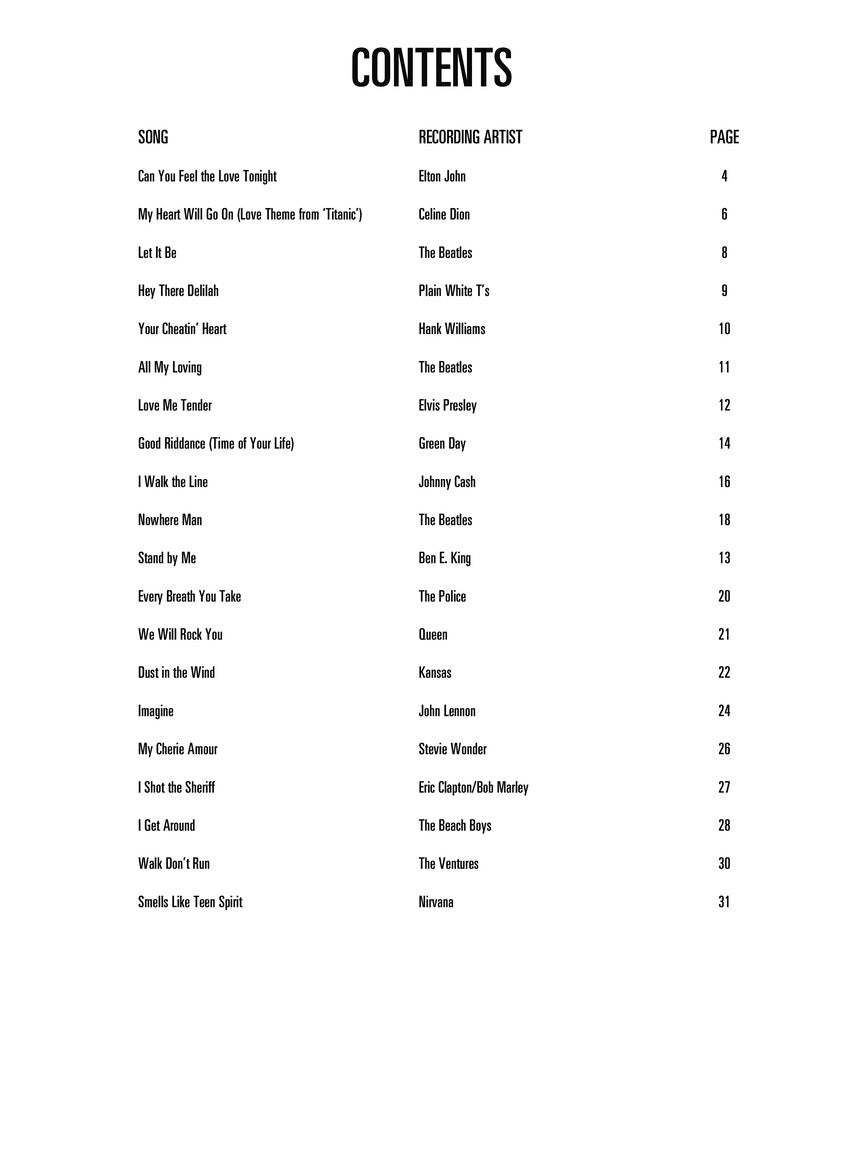 Hal Leonard Guitar Method - Easy Pop Melodies Book (3rd Edition)