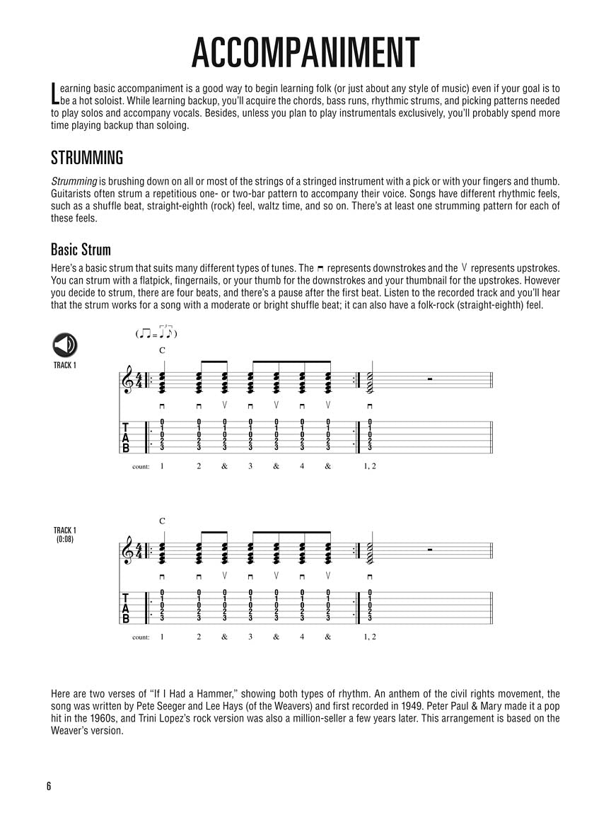 Hal Leonard Guitar Method - Folk Guitar Book (Book/Ola)