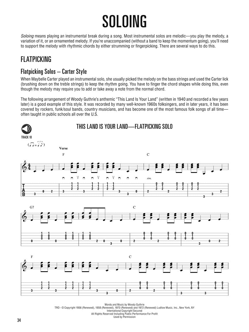 Hal Leonard Guitar Method - Folk Guitar Book (Book/Ola)