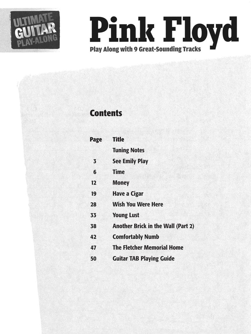 Pink Floyd - Ultimate Guitar Play Along Book/Ola