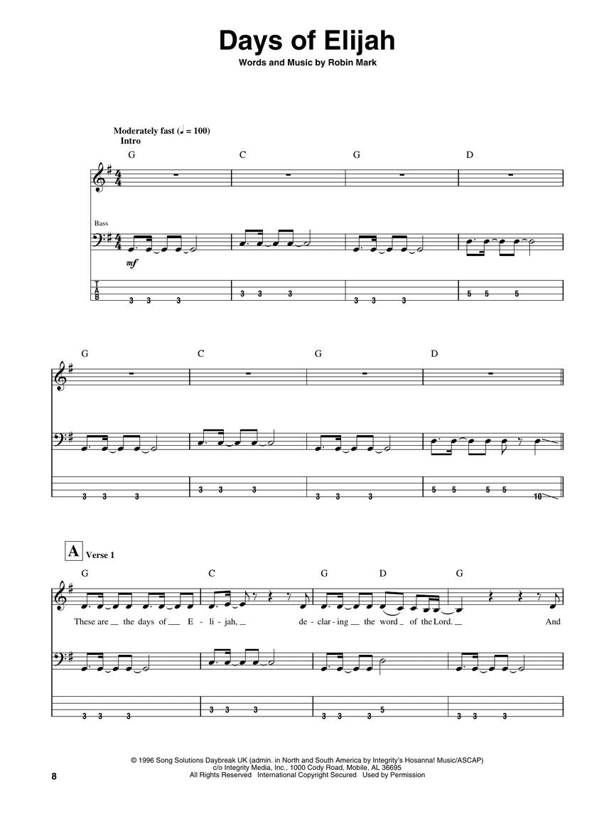 Modern Worship Bass Play Along Volume 37 Book/Cd