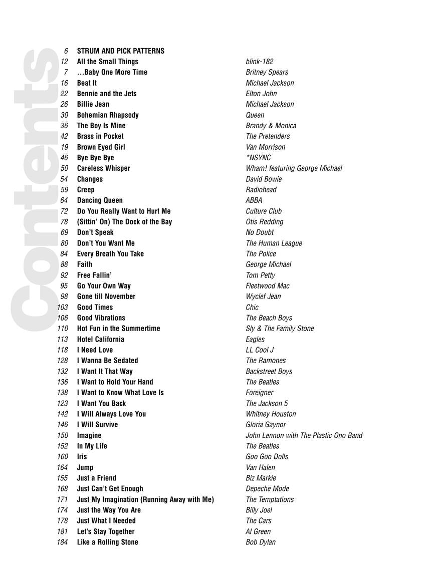 MTV 100 Greatest Pop Songs Easy Guitar with Tab Book