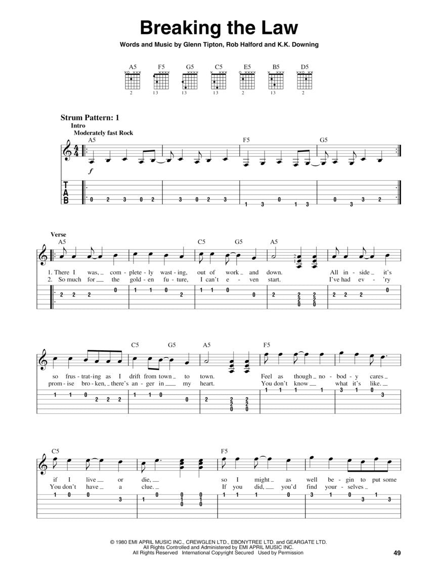 VH1's 100 Greatest Hard Rock Songs - Easy Guitar Book