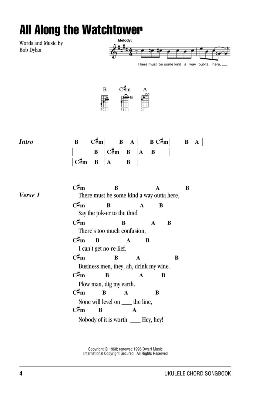 Ukulele Chord Songbook - Three Chord Songs (60 Songs)