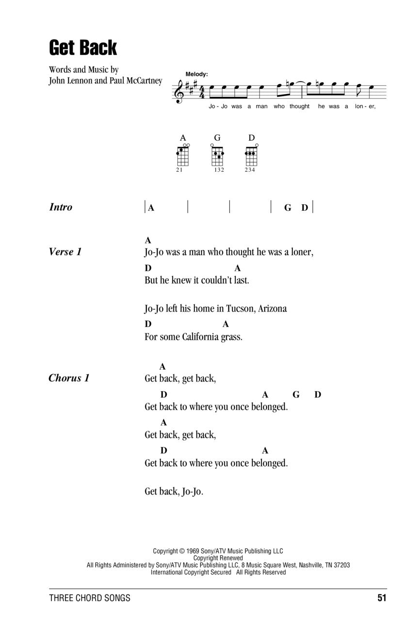 Ukulele Chord Songbook - Three Chord Songs (60 Songs)