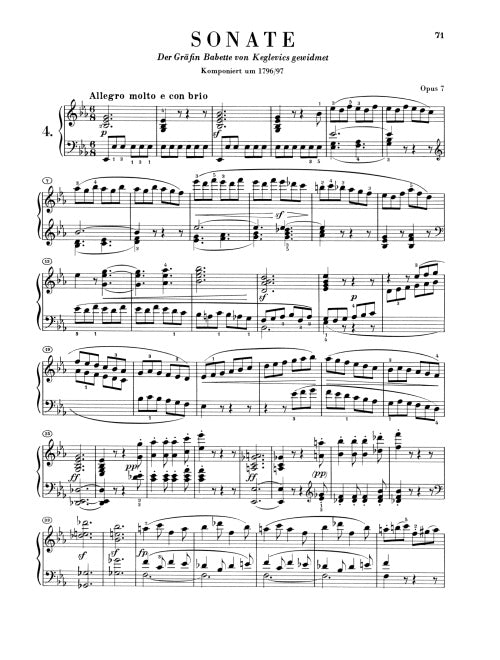 Beethoven - Piano Sonatas Book 1 Urtext Edition & Keyboard