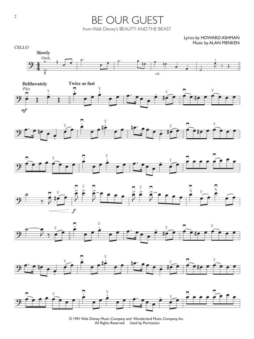 Disney Solos - For Cello Play Along Book/Ola
