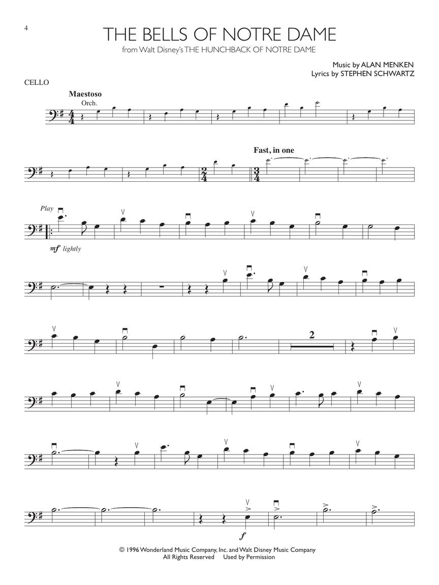 Disney Solos - For Cello Play Along Book/Ola