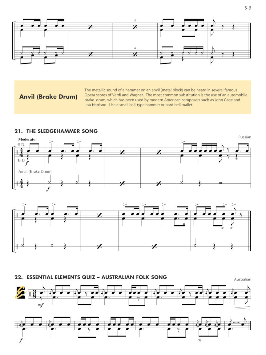 Essential Technique For Band - Book 3 Percussion (Book/ EEi Media)