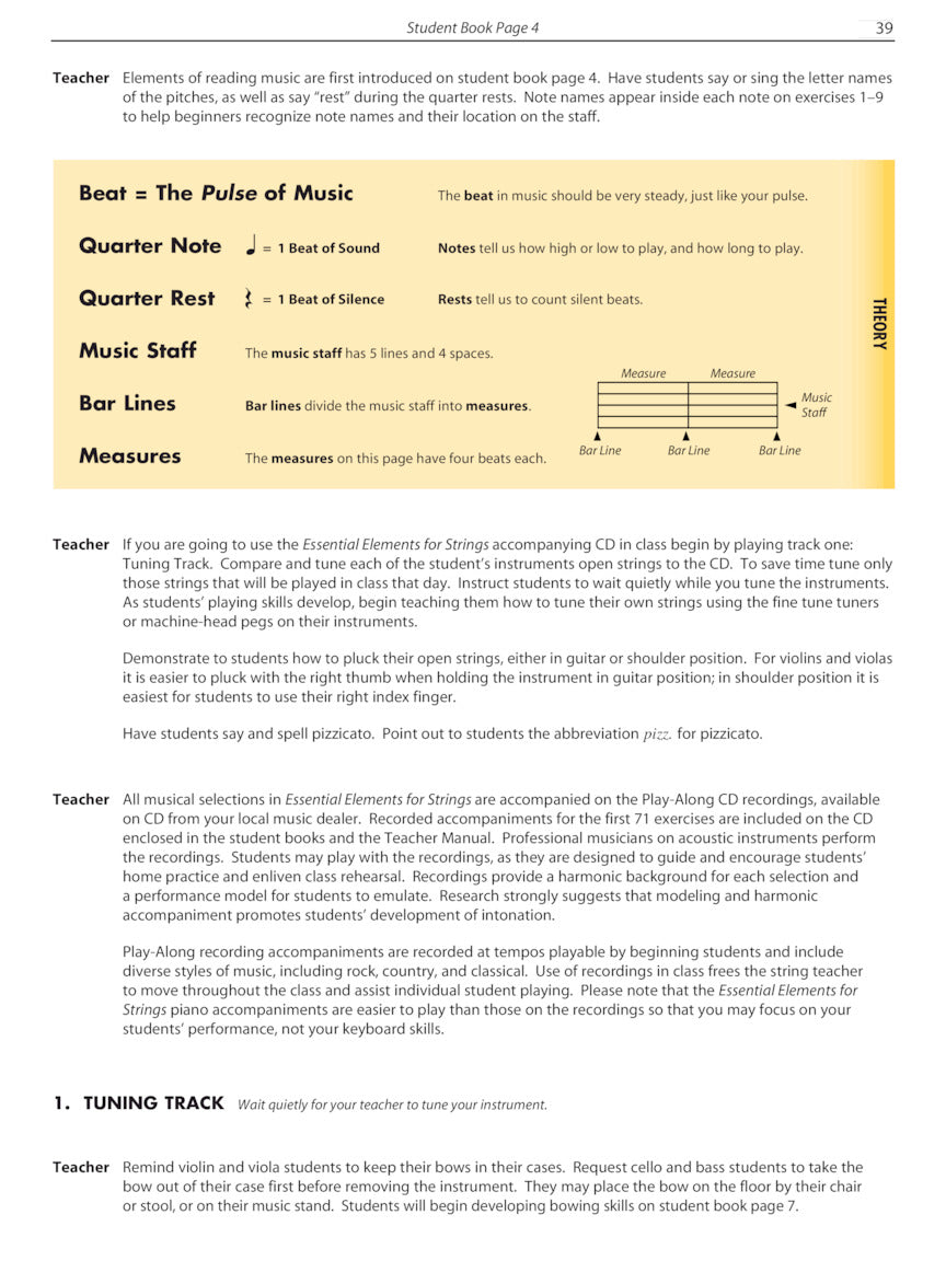 Essential Elements For Strings - Conductor Teacher's Book 1 (EEi Media)