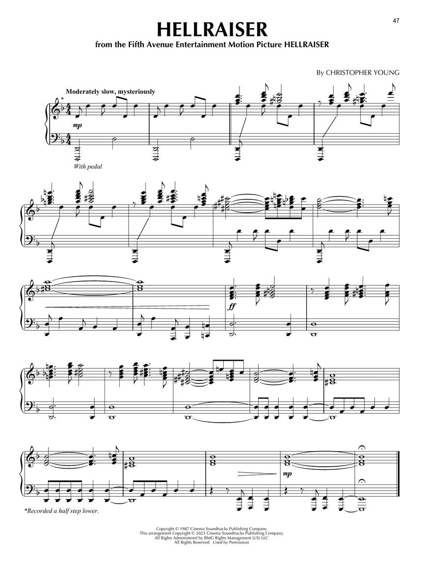 Horror Music Piano Solo Songbook (34 Terrifying Tunes From Film & TV)