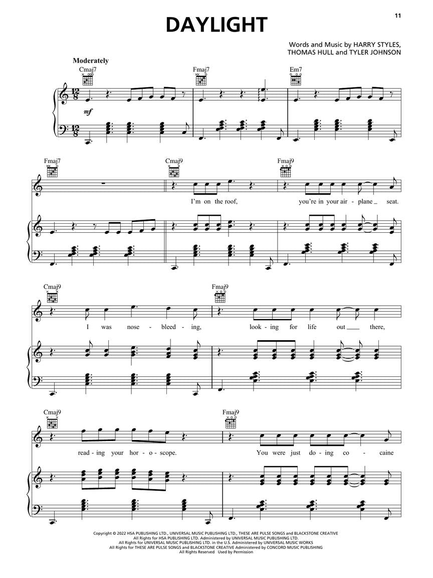 Harry Styles - Harrys House PVG Songbook