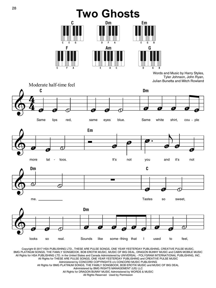 Harry Styles - Super Easy Piano Songbook