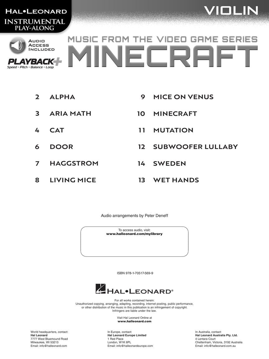 Minecraft Music From The Video Game Series - Violin Play Along Book/Ola
