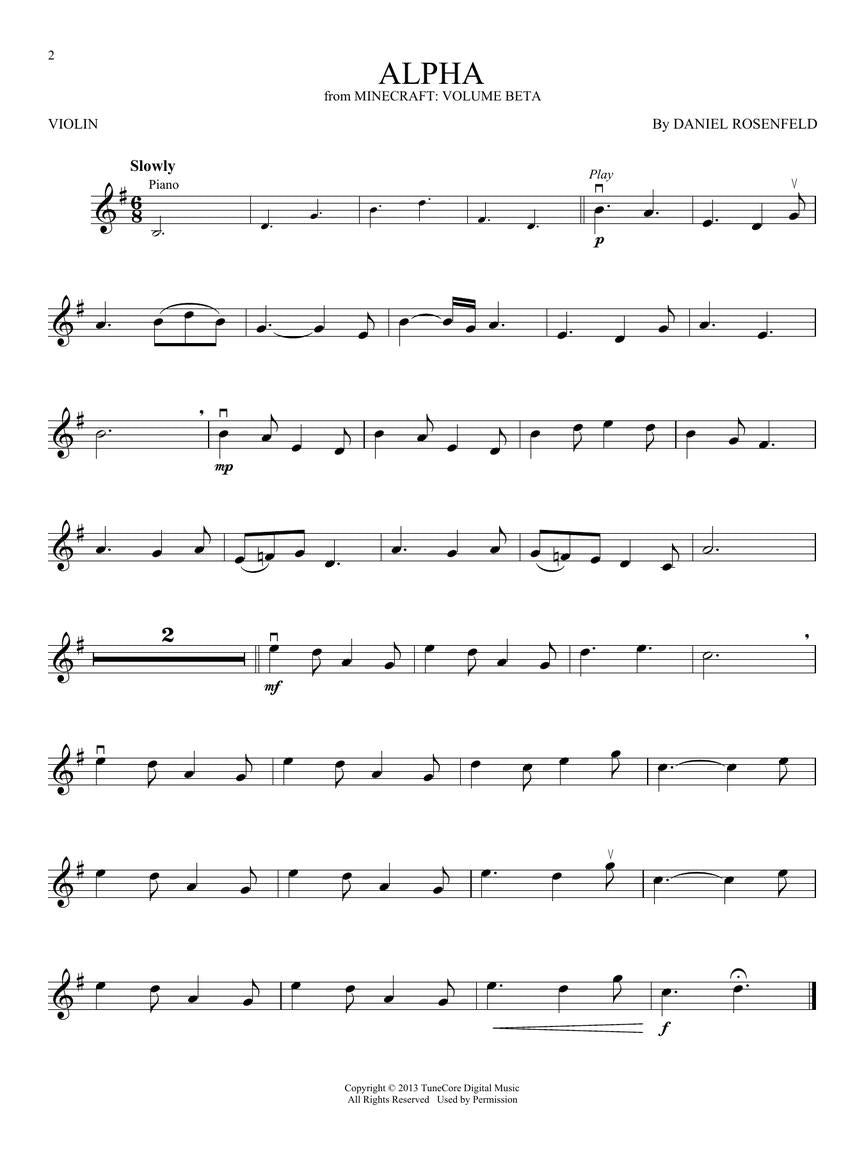 Minecraft Music From The Video Game Series - Violin Play Along Book/Ola