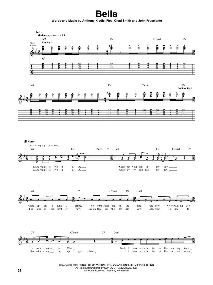 Red Hot Chili Peppers - Return Of The Dream Canteen Guitar Tab Book