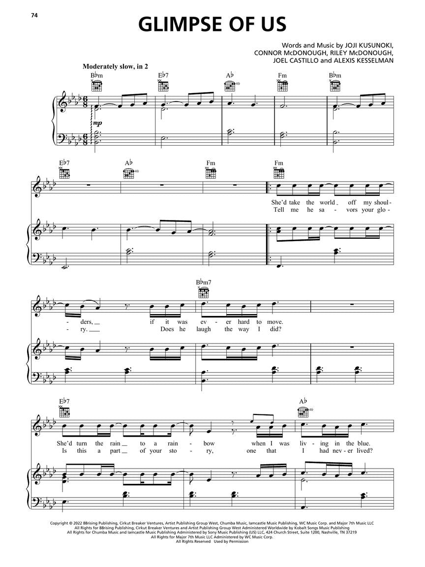 Popular Sheet Music - 25 Hits from 2020-2022 PVG Songbook