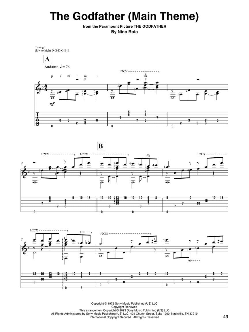Movie Themes for Classical Guitar Book