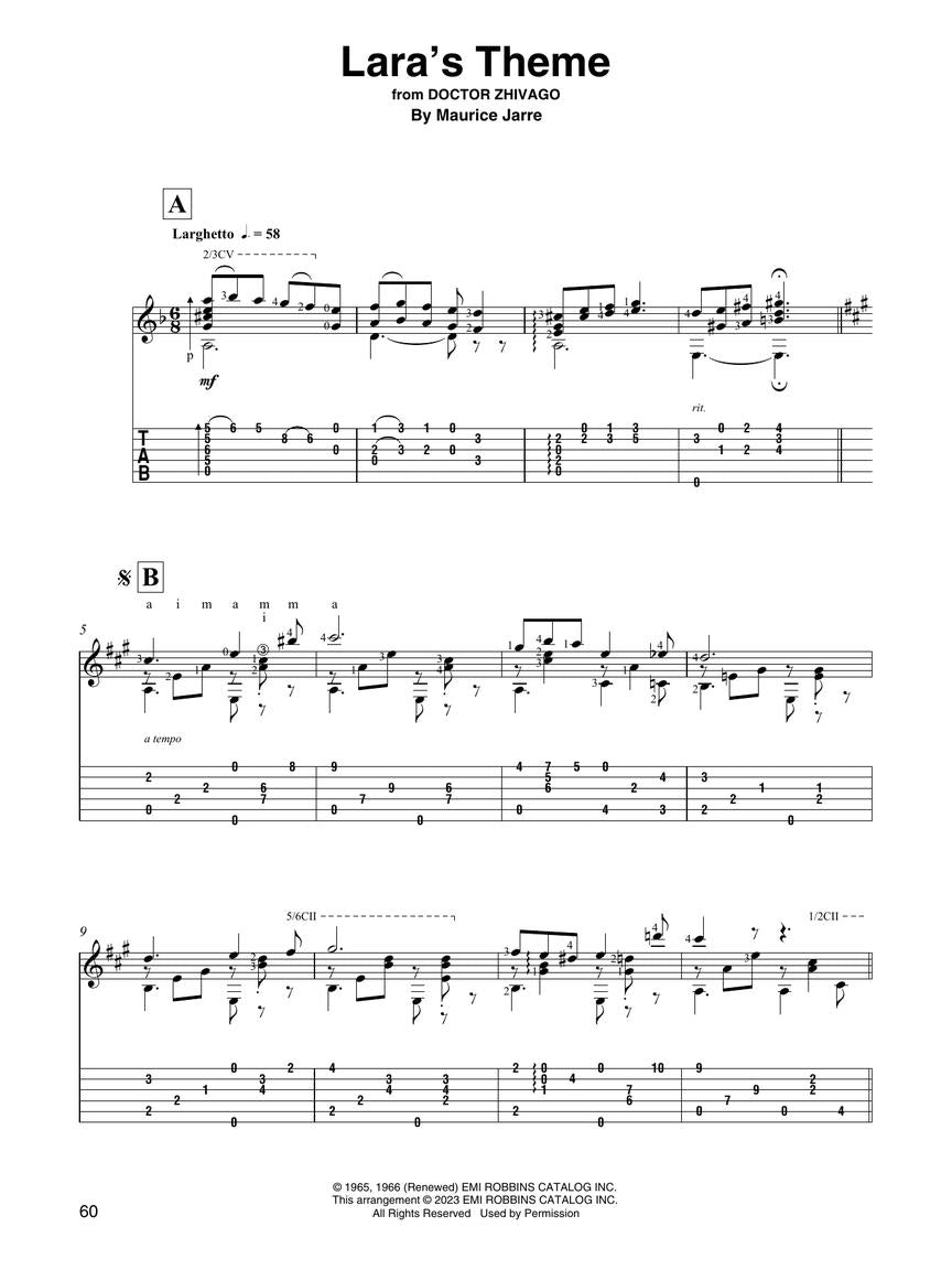 Movie Themes for Classical Guitar Book