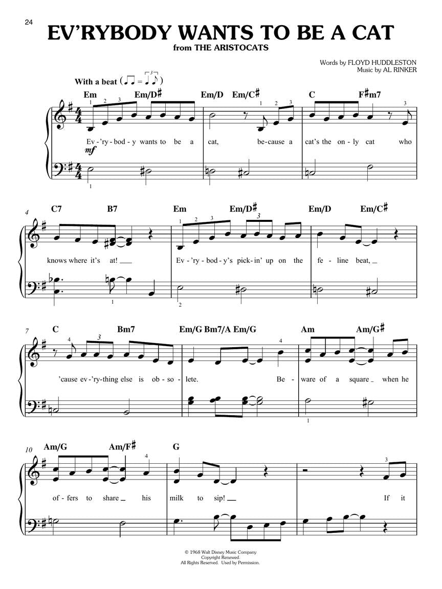 Disney Songs in Easy Keys Piano Book