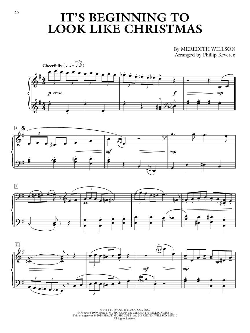 Christmas Standards - Keveren Piano Songbook