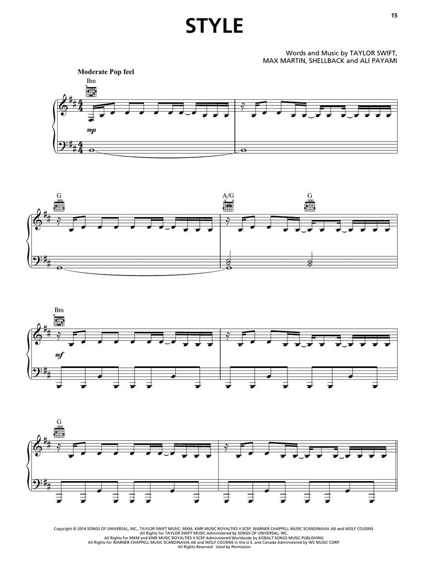 Taylor Swift - 1989 (Taylor's Version) Piano, Vocal & Guitar Songbook