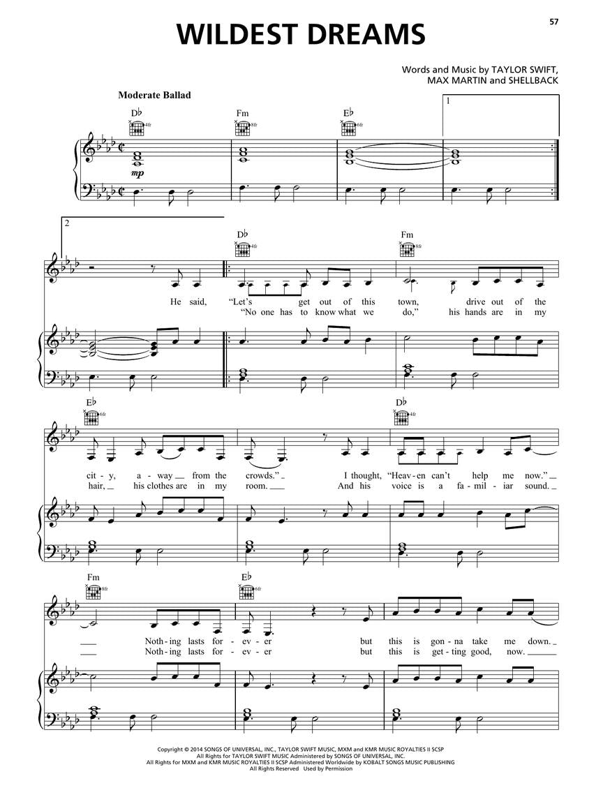 Taylor Swift - 1989 (Taylor's Version) Piano, Vocal & Guitar Songbook