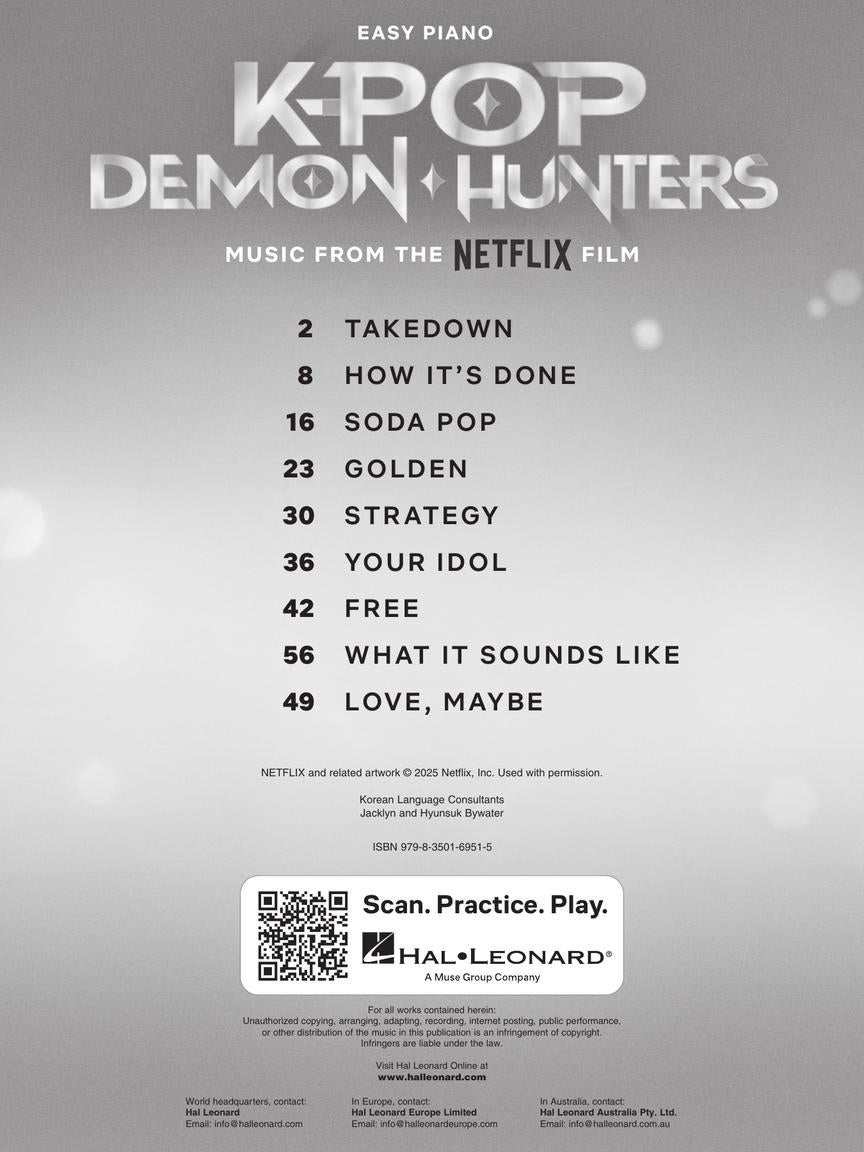 K-Pop Demon Hunters: Music from the Netflix Film (Easy Piano)