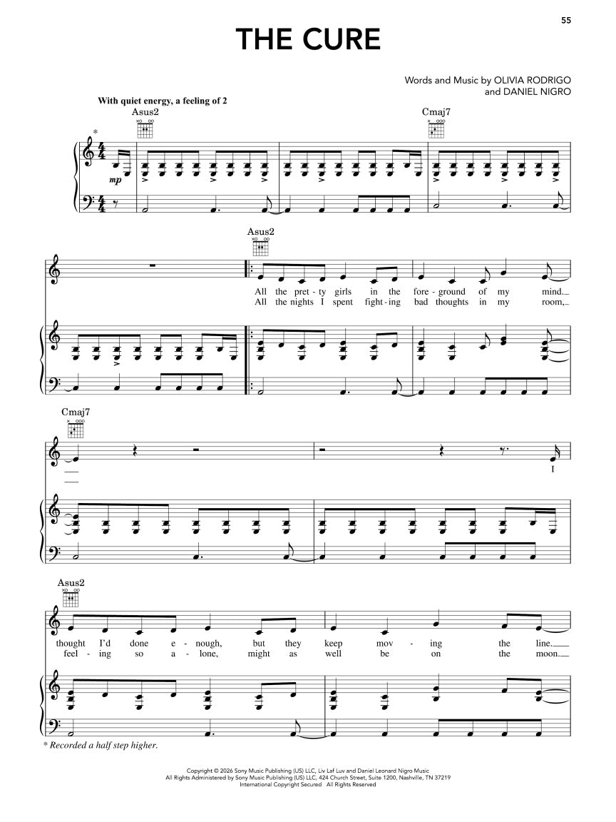 Olivia Rodrigo - You Seem Pretty Sad for a Girl So in Love: Piano, Vocal, Guitar