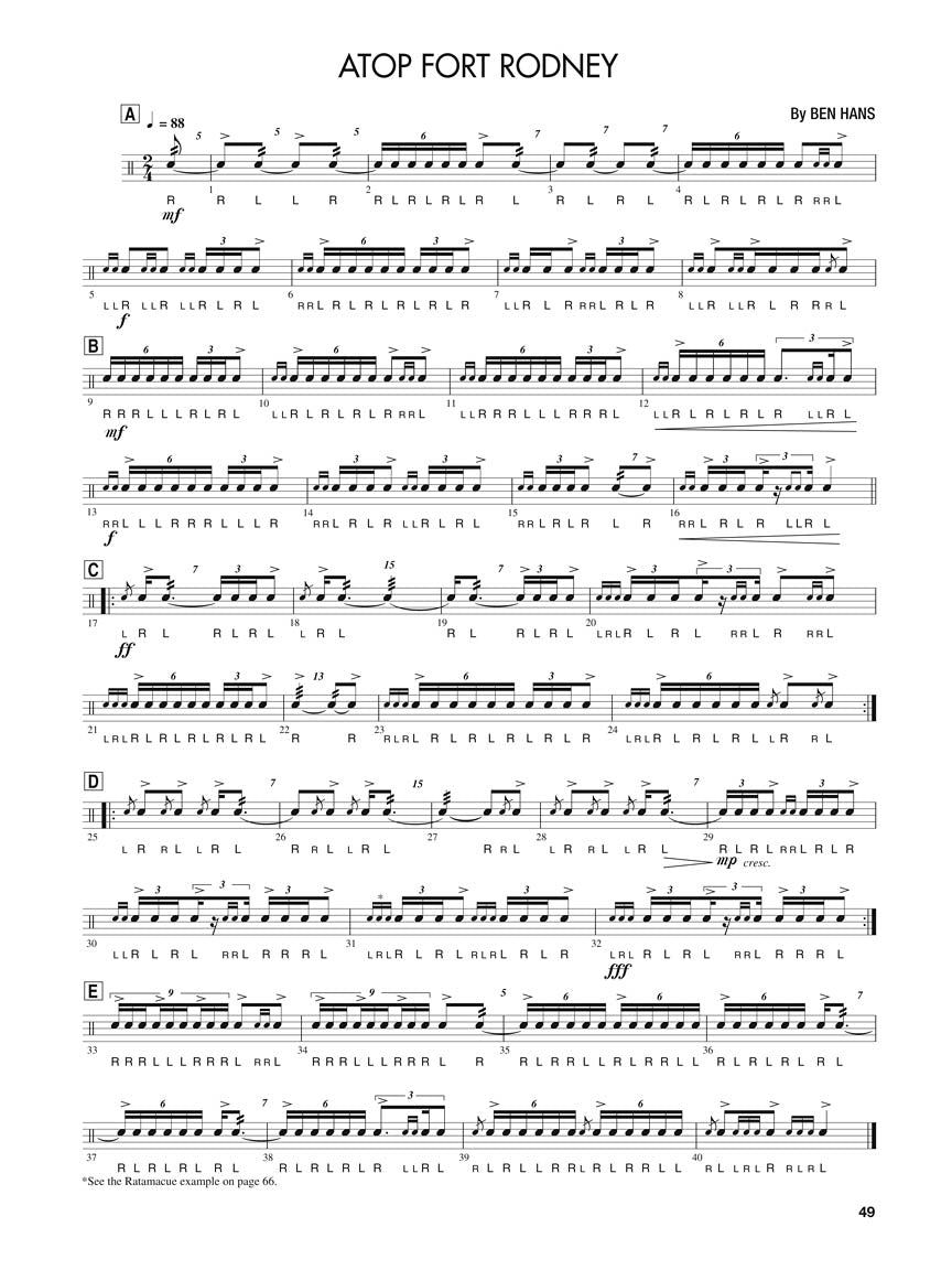 Rudimental Drum Solos For Marching Snare Drummer Book